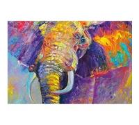Tableau sur toile éléphant 30x45 cm CEANOTHE Décoration Murale Art Décoratif Muraux Peinture Imprimée en HD Salon Chambre Bureau Fabriqué en France Multicolore G