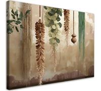 Tableau sur toile Feuilles suspendues scandi boho impression sur toile - FEEBY - 60x40 cm