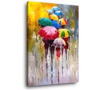 Tableau sur toile parapluie 45x65 cm CEANOTHE Décoration Murale Art Décoratif Muraux Peinture Imprimée en HD Salon Chambre Bureau Fabriqué en France Multicolore G