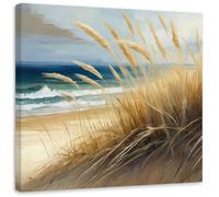 Tableau sur toile Plage Dunes de mer Nature toile décorative - FEEBY - 30x30 cm