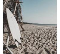 Tableau sur toile planche de surf 90x90 cm CEANOTHE Décoration Murale Art Décoratif Muraux Peinture Imprimée en HD Salon Chambre Bureau Fabriqué en France Bleu G