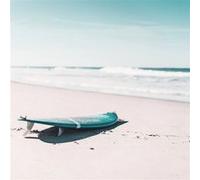 Tableau sur toile planche de surf abandonnée 30x30 cm CEANOTHE Décoration Murale Art Décoratif Muraux Peinture Imprimée en HD Salon Chambre Bureau Fabriqué en France Bleu G