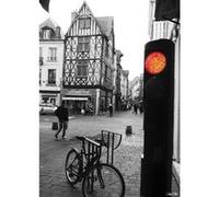 Tableau sur toile rue grand marché Tours noir et blanc 30x45 cm CEANOTHE Décoration Murale Art Décoratif Muraux Peinture Imprimée en HD Salon Chambre Bureau Fabriqué en France Gris G