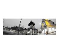 Tableau sur toile rue Victor Hugo 30x97 cm CEANOTHE Décoration Murale Art Décoratif Muraux Peinture Imprimée en HD Salon Chambre Bureau Fabriqué en France Gris G