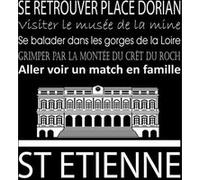 Tableau sur toile Saint-Étienne noir 30x30 cm CEANOTHE Décoration Murale Art Décoratif Muraux Peinture Imprimée en HD Salon Chambre Bureau Fabriqué en France Noir G