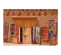 Tableau sur toile tapis ethno 45x65 cm CEANOTHE Décoration Murale Art Décoratif Muraux Peinture Imprimée en HD Salon Chambre Bureau Fabriqué en France Marron G