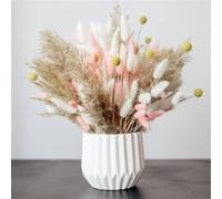 Tableau sur toile vase de fleurs séchées 90x90 cm CEANOTHE Décoration Murale Art Décoratif Muraux Peinture Imprimée en HD Salon Chambre Bureau Fabriqué en France Beige G