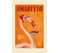 Tableau sur verre synthétique Amaretto flamant rose 80x120 cm, Tableau mural moderne pour décoration intérieure