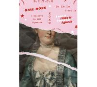Tableau sur verre synthétique citation girl boss 80x120 cm, Tableau mural moderne pour décoration intérieure