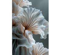 Tableau sur verre synthétique légèreté florale 65x97 cm, Tableau mural moderne pour décoration intérieure