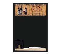 Tableaux Noirs UK Vintage Coffee Shop 'Petit Memo Tableau Noir/Tableau de Cuisine avec Plateau, pièce d'Craie et Feutre Gomme Motif Cabine. Gamme, Bois, Noir, 29.7 x 20.7 x 1 cm