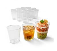 Table'Colors Pack 150 Verres Shooter - verrines 3cl Transparent Recyclable Solide Avec Marquage 2cl Idéal Pour Restaurant, Fête, Bar - Fabriqué en France Qualité Supérieure