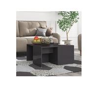 Tables basses 4 pcs gris brillant 33x33x33 cm bois d ingénierie