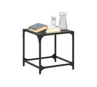 Tables basses avec dessus en verre noir 2 pcs 40x40x40 cm acier, table d'appoint, table de salon, table à thé, bout 845961