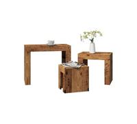 vidaXL Tables basses gigognes Ensemble 856672 3 pièces Vieux bois Bois d'ingénierie Moderne