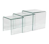 Tables basses gigognes MINKA - Verre courbé