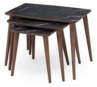 Tables basses rectangulaires 3 x Set noir Tables de salle à manger-salon Nouveau