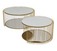 Tables basses Wire Double laiton set de 2 Kare Design