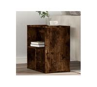 vidaXL Tables d'appoint 2 pcs chêne fumé 50x30x50 cm bois d'ingénierie, bout de canapé, table de canapé, table de salon, 840564 Marron G