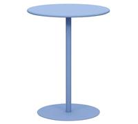 Tables d'appoint minimalistes en métal bleu 60 x 72 cm / 23.6x28.3in - Tables basses et modernes polyvalentes pour terrasse, petits espaces, détente et salon élégant