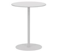 Tables d'appoint minimalistes en métal - Tables basses et de salle à manger rondes pour la relaxation en plein air - Table d'appoint blanche mate 48 x 56 cm / 18.9x22in - Design élégant et durable