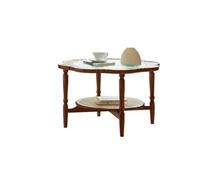 Tables D'appoint Table Basse rétro Chinoise en Bois Massif et rotin, Forme de Fleur, à Manger Simple for la Maison