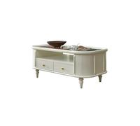 Tables D'appoint Table Basse rétro en Bois Massif for Salon, Maison, Table Blanche Simple, Centrale