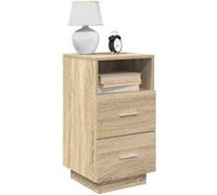 vidaXL Tables de Chevet 2 pcs avec 2 tiroirs chêne Sonoma 36x36x68 cm, Table d'appoint, Armoire de lit, Table d'appoint pour la Chambre, Table de Nuit