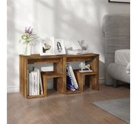 vidaXL Tables de chevet 2 pièces avec rangement Chêne fumé Bois d'ingénierie 40x30x40 cm