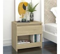 vidaXL Tables de chevet 803450 2 pièces 40×30×39 cm Aggloméré Chêne sonoma