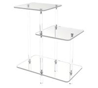 Tables en acrylique - Petites tables de chevet modernes - Table trois pièces transparente pour, patio, salon, entrée, couloir, chambre, appartement