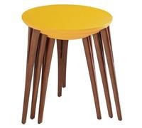 Tables en bois Tables d'appoint Porte-fleurs Set Table d'appoint Table basse 3pcs.