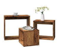 vidaXL Tables gigognes 3 pcs Vieux Bois Bois d'ingénierie, Table, Table de Bout, Table d'appoint, Tables, Tables de Bout, Tables d'appoint