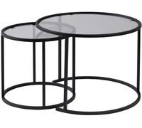 Tables gigognes Ensemble de Aurum 60 42 noir gris 60 x 60 x h43cm
