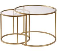Tables gigognes Ensemble de Aurum 60 42 or transparent 60x60xh43cm