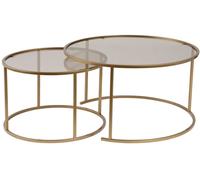 Tables gigognes Ensemble de Aurum 80 60 or bronze 80 x 80 x h43cm