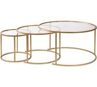 Tables gigognes Ensemble de Aurum or transparent 80 x 80 x h43cm