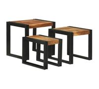 Vidaxl Tables Gigognes 3 Pcs Bois Massif Acacia