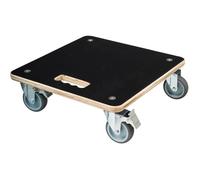 Tablette à roulettes pour plantes - NATURE - Chariot à plantes carré - Bois noir - 38x38 cm - Charge 250 kg