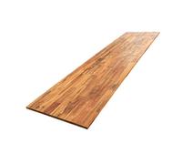 Tablette Acacia Pré-Huilé Teck Abouté, L.250 cm x l.60 cm, Ep.18 mm
