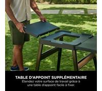 Table d'appoint supplémentaire pour le four d’extérieur Ninja Woodfire XSKUSSTBLEU Noir