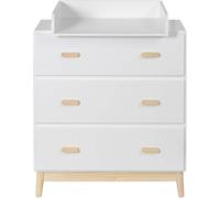 Tablette de change pour bébé - Meuble de chambre pour bébé - Soins pour bébé - Plateau amovible - 100 x 80 cm - Blanc et marron
