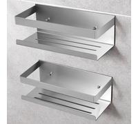 Tablette de douche Acier inoxydable SUS304 Étagère de salle de bain Organisateur de douche Argenté