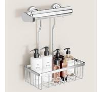 Tablette de douche sans percer Panier de douche Acier inoxydable 30x13x8,5cm Argent