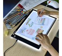 Tablette Lumineuse LED A4,Tableau de Copie à LED A4 Super Mince pour Tableau de Dessin avec Câble USB avec Luminosité Réglable
