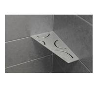 Tablette murale de douche SHELF- E- S3 - CURVE - inox brossé - 62 x 295 x 154 mm