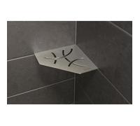 Tablette murale de douche Shelf- ES 2 CURVE - Coloris: inox brossé -- En acier inoxydable - 195 x 195 mm