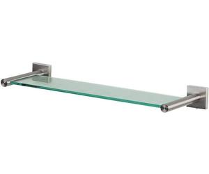 Tablette murale en verre Spirella "NYO" Tablette de salle de bain Tablette murale pour la salle de bain en verre et inox 40cm - à coller et à percer