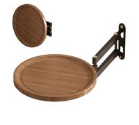 Tablette Murale Escamotable Table Escamotable Murale Pour Lit | Table Ronde Pliante Pour Studio Salle De Bain Cuisine Petits Espaces Entrée Salon Desserts Boissons Téléphones