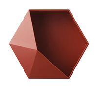 Tablette Murale Hexagon Schweebergal 22 X 25.5 X 8.5Cm Maison Murale Décoration De Maison pour Salon, Salle De Bain, Cuisine,Rouge